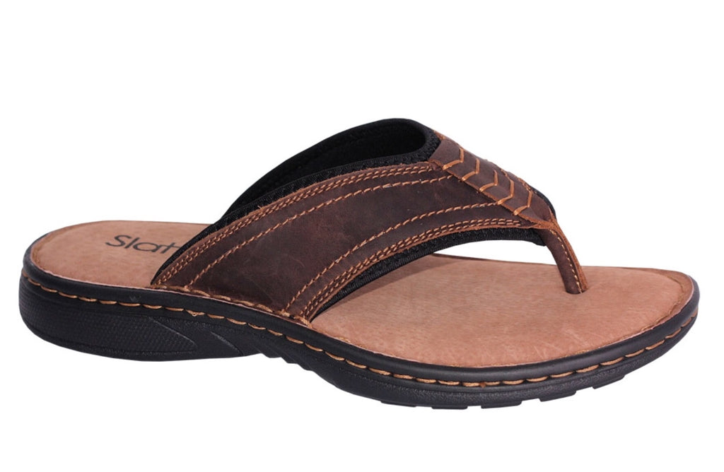 Slatters Kyte Mens Thongs Brown