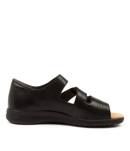 Ziera ~ Bardot ~ Black Black ~ Tan White Sole