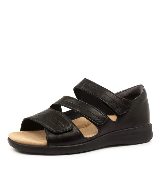 Ziera ~ Bardot ~ Black Black ~ Tan White Sole