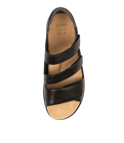 Ziera ~ Bardot ~ Black Black ~ Tan White Sole
