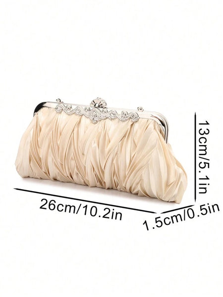 Apricot Elegant Evening Clutch