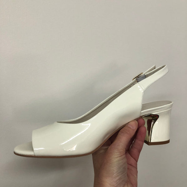 Django & Juliette ~ Jianas Patent Navy ~ Patent Ivory ~ Leather