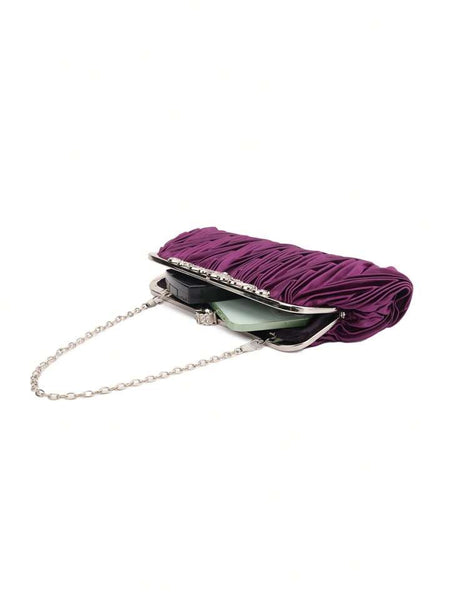 Plum Purple Evening Clutch Bag