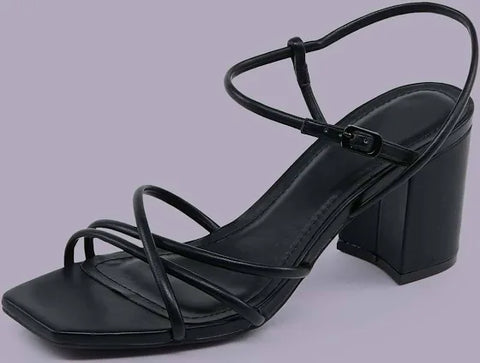 Sheln Strappy Black Heel