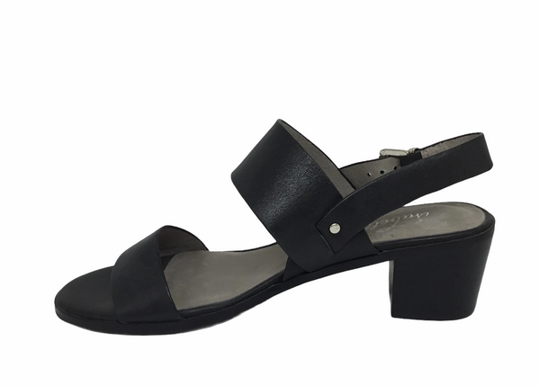 Isabella Sinclair Black Leather Heel
