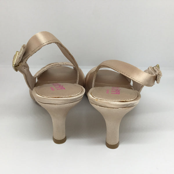 Lily Rose Jazzy Champagne Satin Heel Shop Soiled see pics
