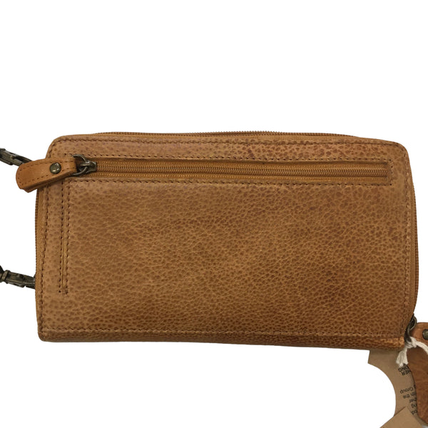 Rugged Hide Lesley Phone Bag ~ Tan ~ Black