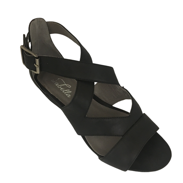 Isabella Panya ~ Light Grey ~ Black ~ Latte ~ Light Blue ~ Leather Wedge heel