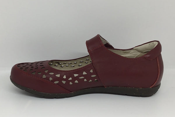 Klouds Nikita ~ Red ~ Tan ~ Leather Mary Jayne Leather Orthotic Friendly