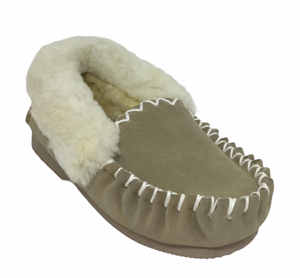 Moccasins Thick Sole Beige Australian Made