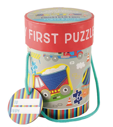 Puzzle Floss and Rock Construction My First Puzzle 3Years +