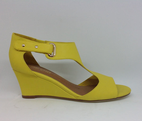 Top End Unico Yellow Leather Wedge